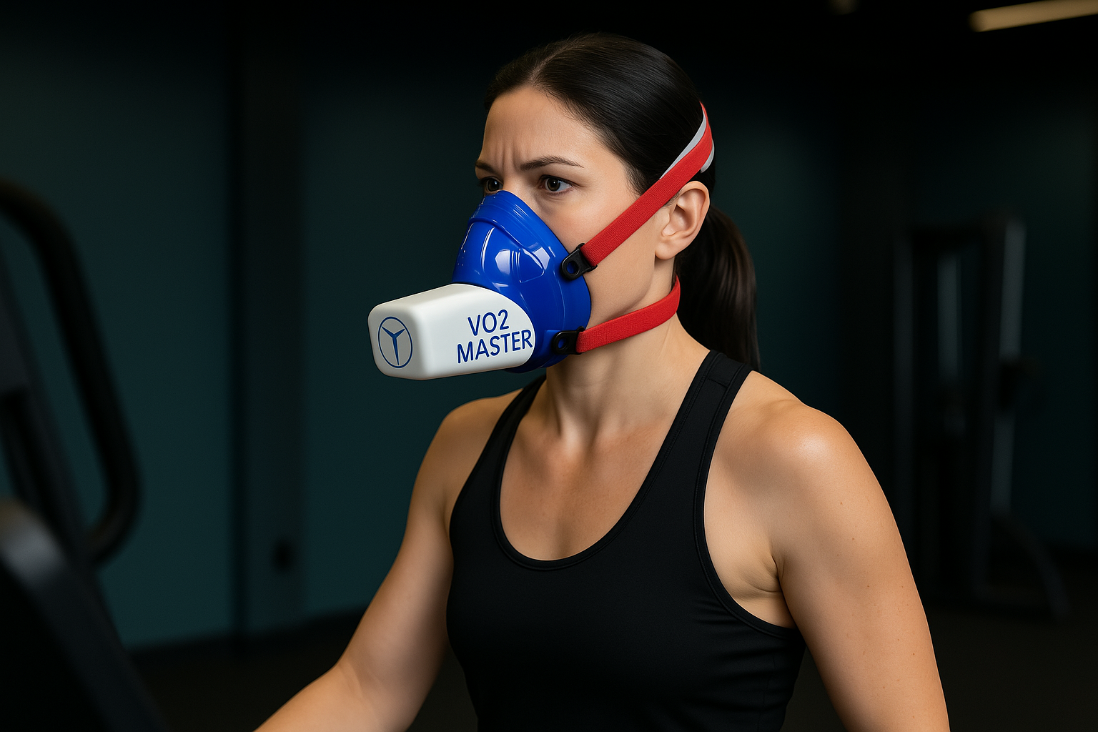 Woman doing VO2 Max Testing with Authentic VO2 Master Equipment